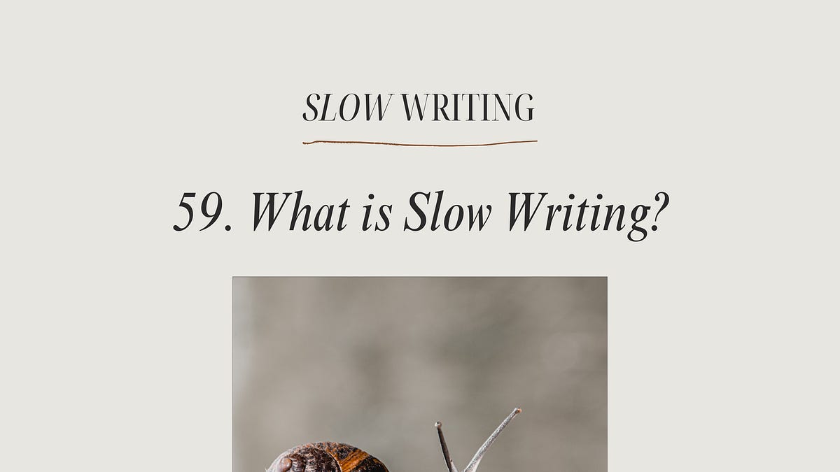 Slow Write Example 🎧 What is Slow Writing? - by Nicole Gulotta - Slow Writing