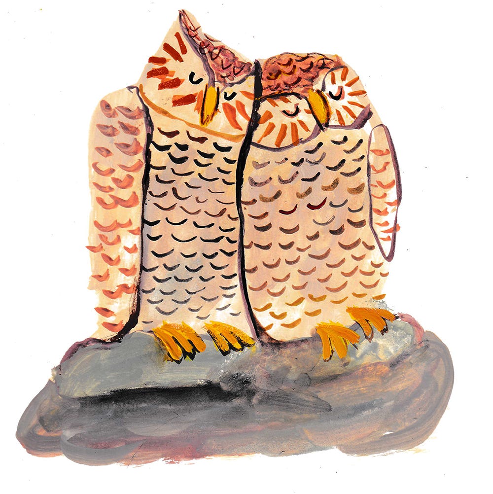 owl painting by Beth Spencer