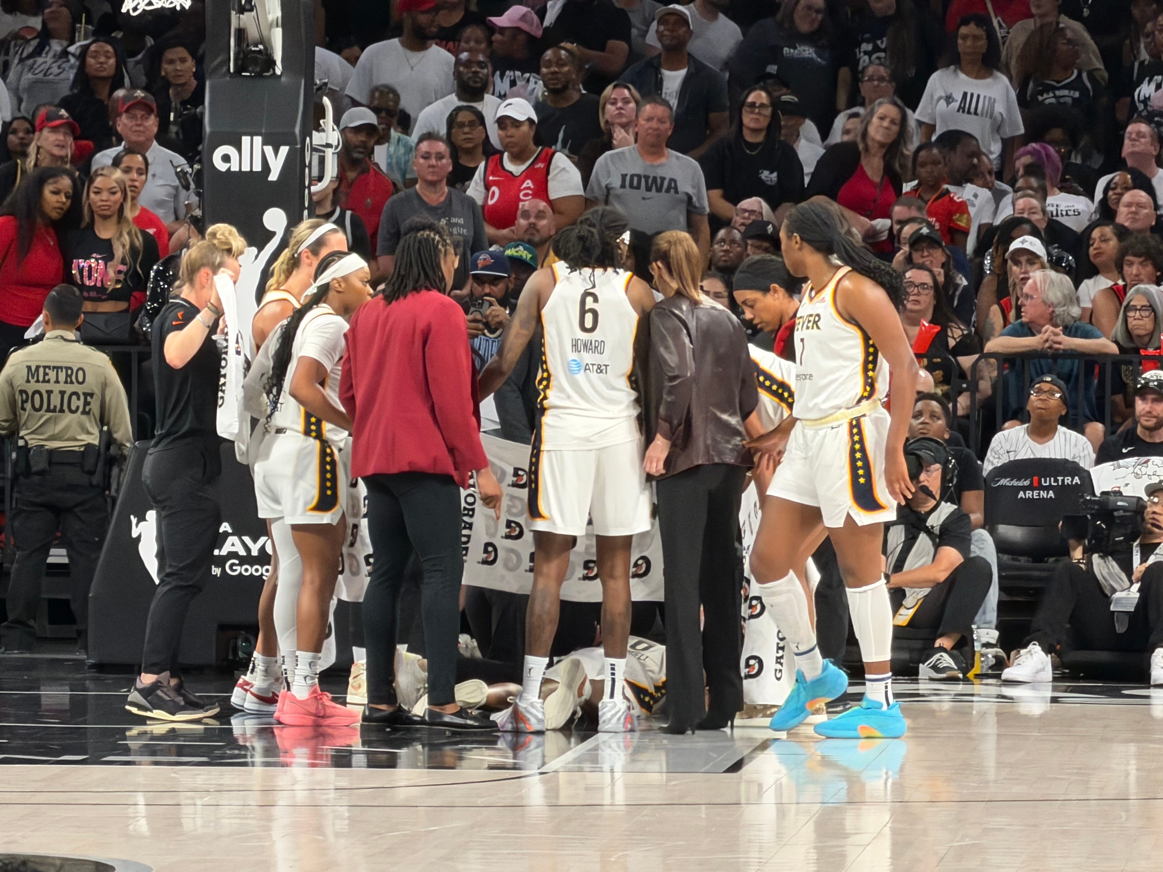 Mitchell leaves for hospital, Boston fouls out — Fever fight shorthanded in Game 5 loss