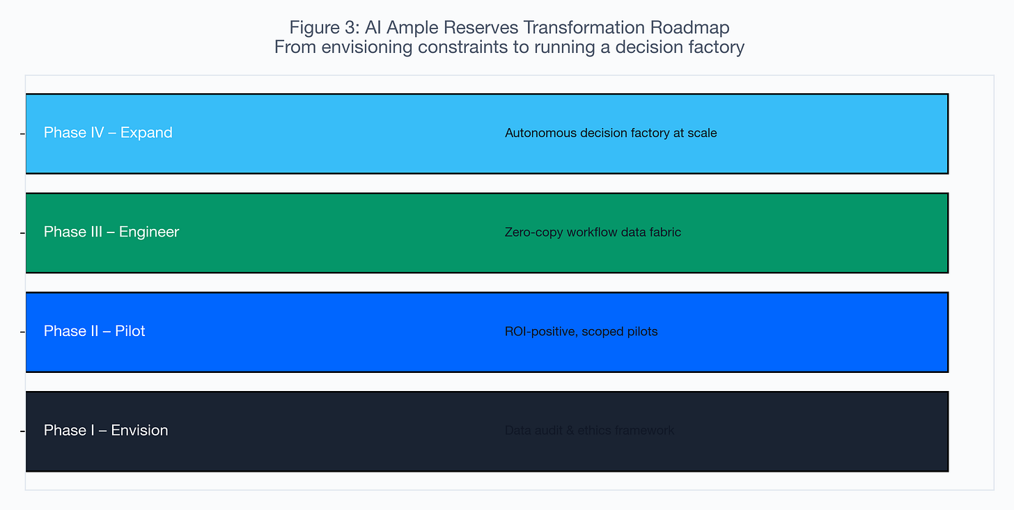 Figure 3: AI Ample Reserves Transformation Roadmap Figure 3: AI Ample Reserves Transformation Roadmap