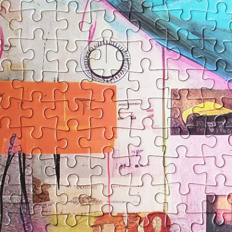 Cross and Glory Angelfish Abstract Jigsaw Puzzle