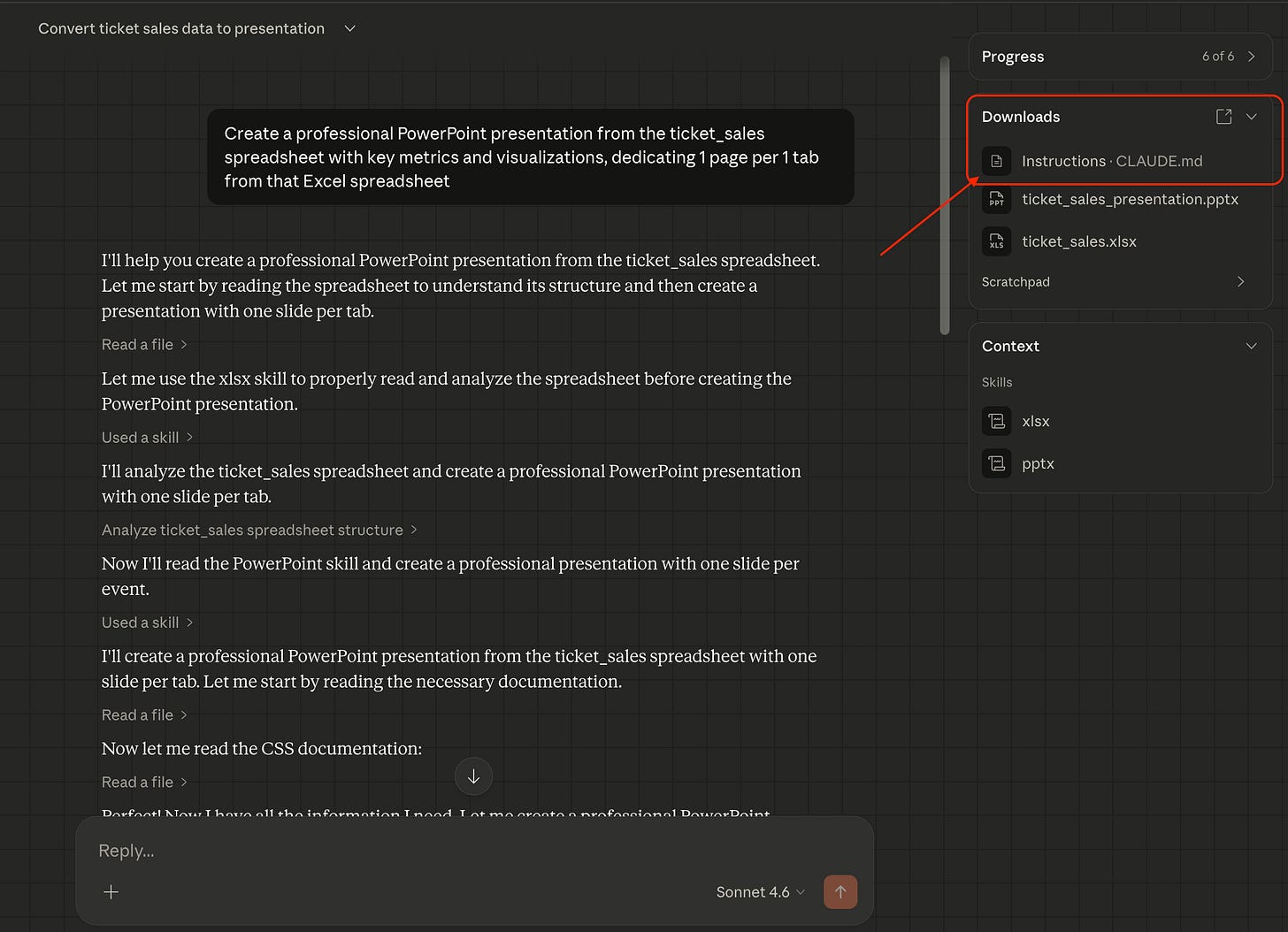 Folder Instructions UI