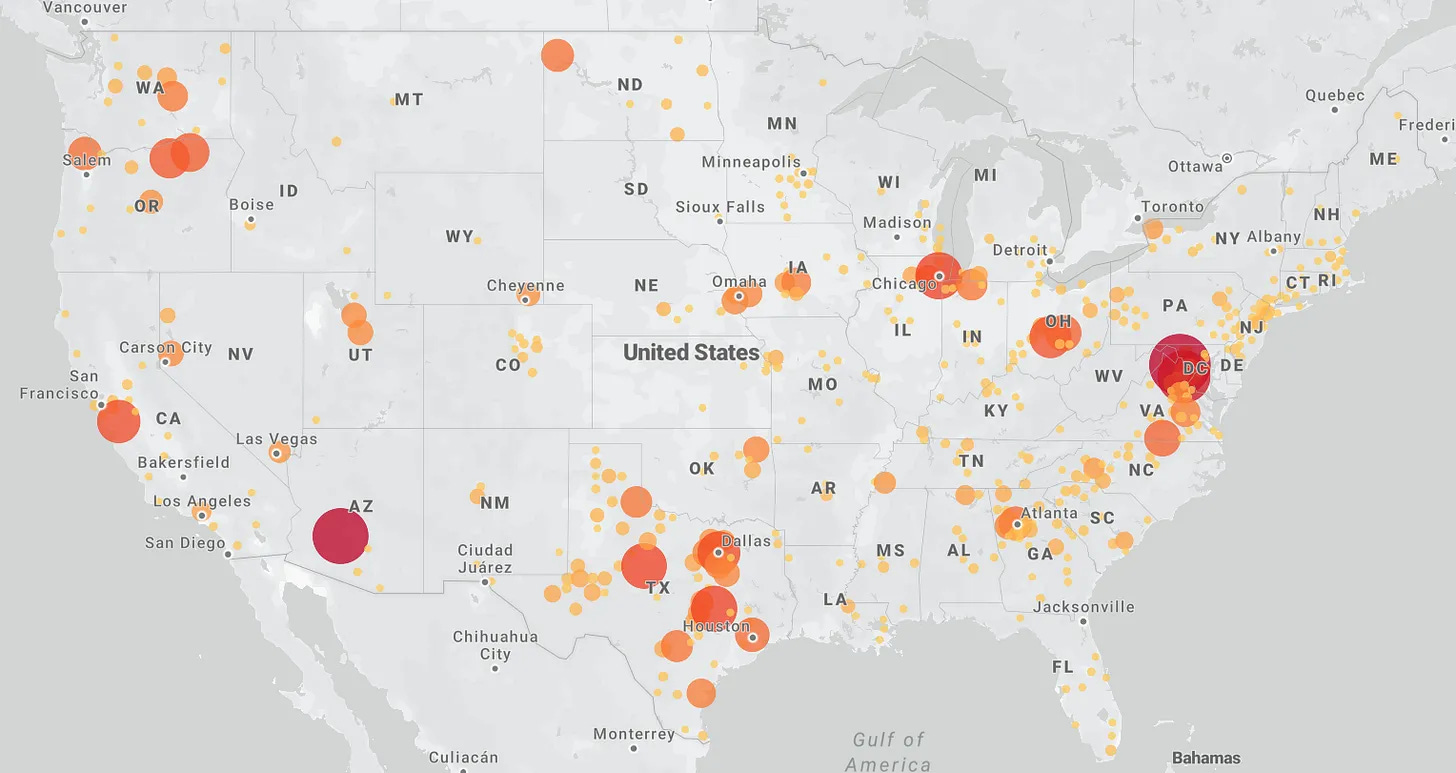 sunstone, AI, ai infrastructure investment, locations of US data centres