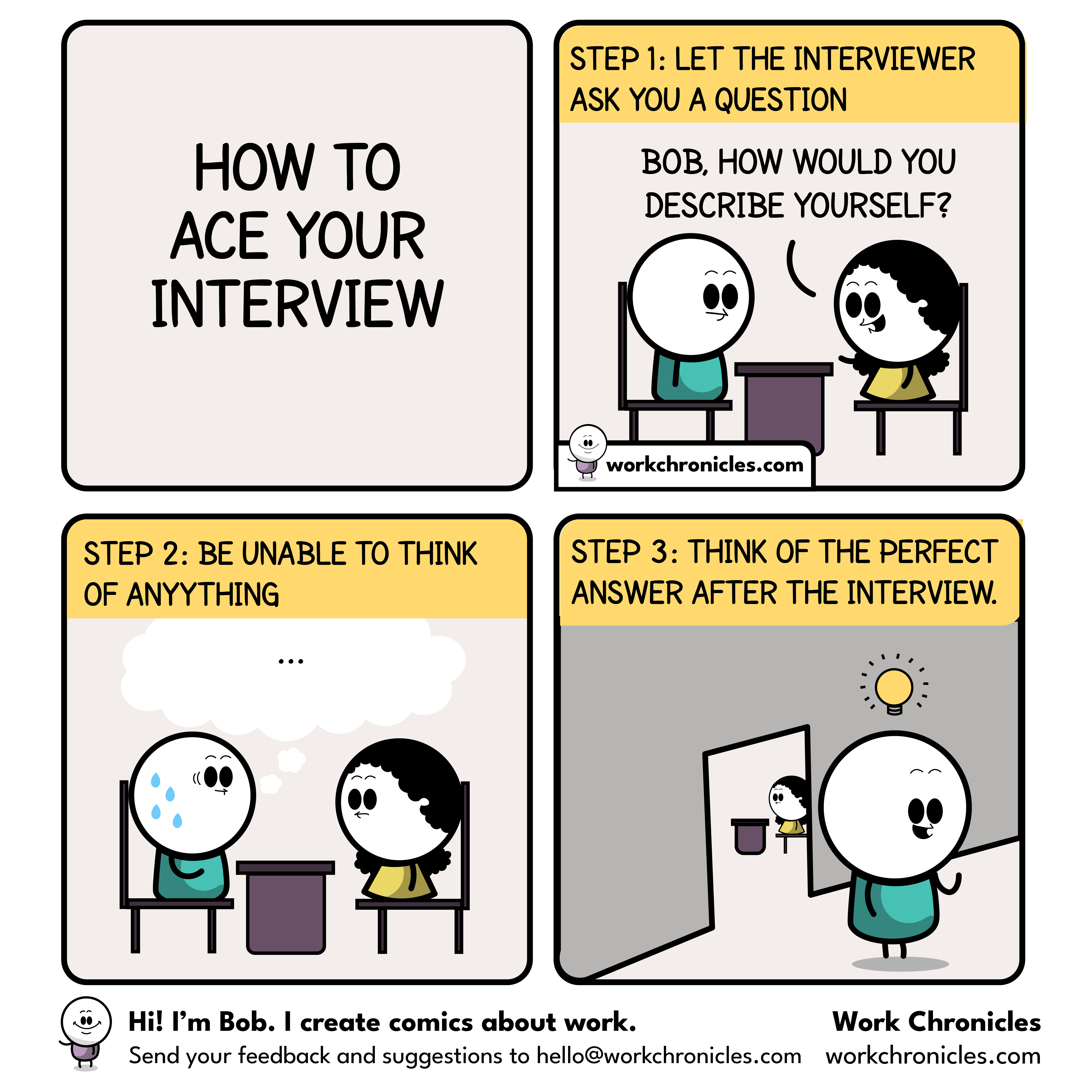 (comic) How to Ace Your Interview - Work Chronicles