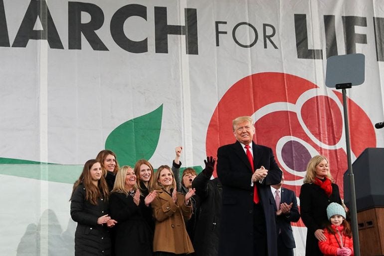 March for Life: Trump makes first appearance, slams Democrats | Women's  Rights News | Al Jazeera