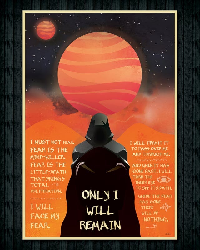 r/dune - I made ''Fear is the mind-killer'' quote poster r/dune - I made ''Fear is the mind-killer'' quote poster