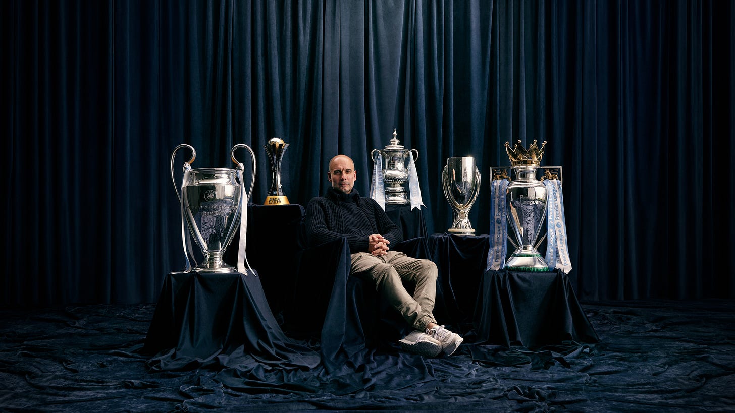 Guardiola portrait celebrates extraordinary Big Five trophy haul Guardiola portrait celebrates extraordinary Big Five trophy haul