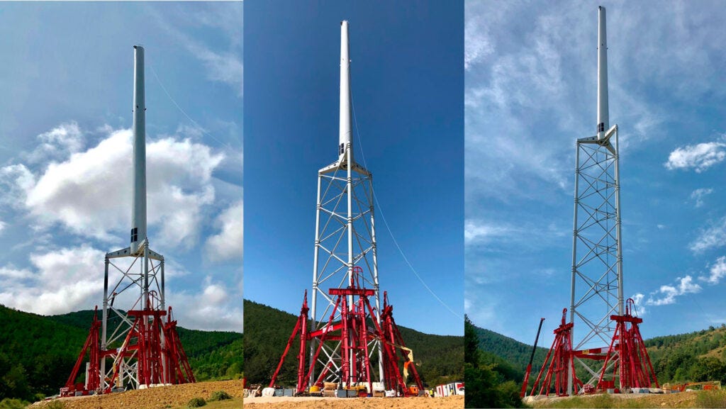Nabrawind installs world's tallest steel wind turbine tower – Nabrawind Nabrawind installs world's tallest steel wind turbine tower – Nabrawind