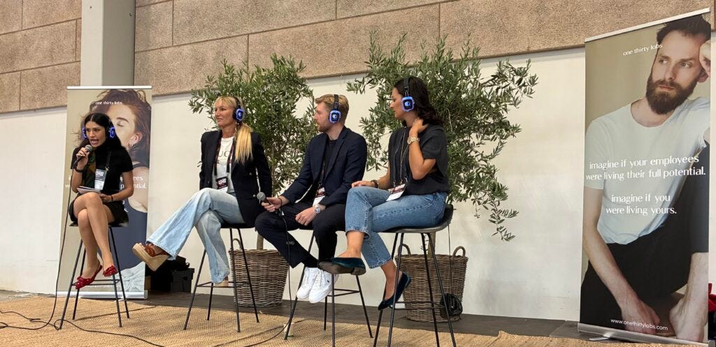 At the longevity lounge a panel moderated by the CEO of Nordic Women's Health Hub, Sara Al-Dafaee, discussed Women's health at the workplace. 