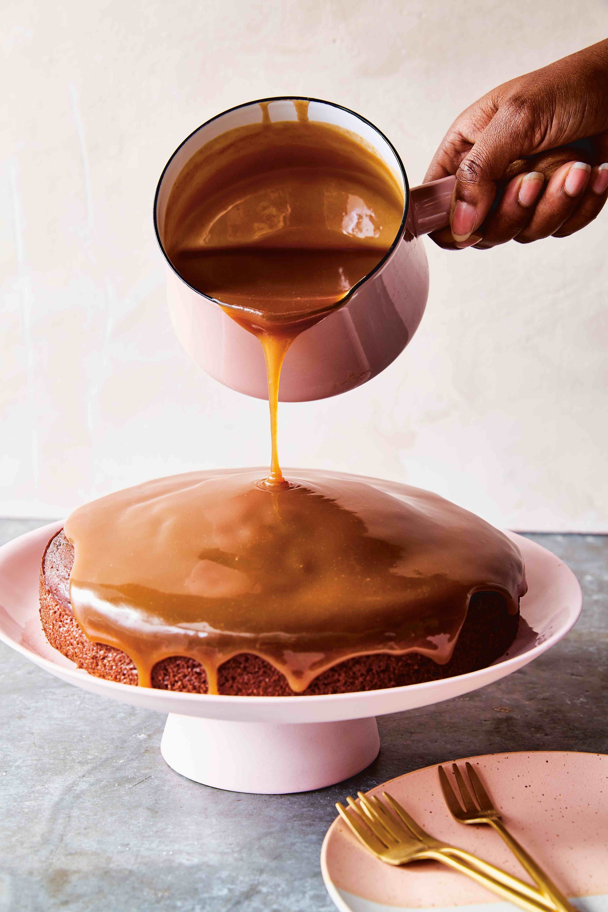Saucepan Chocolate Cake with Creamy Caramel