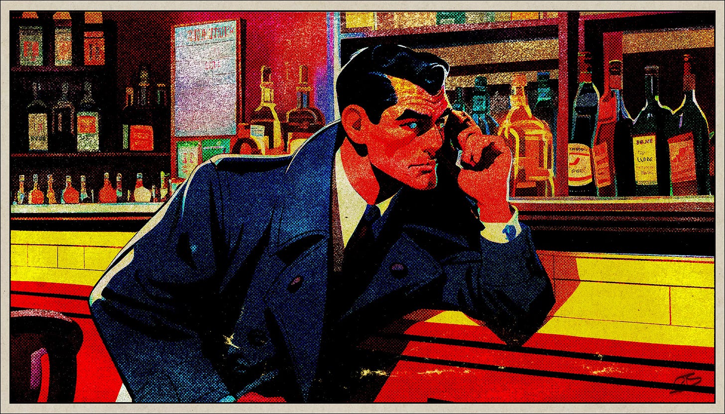 Detective sits at bar