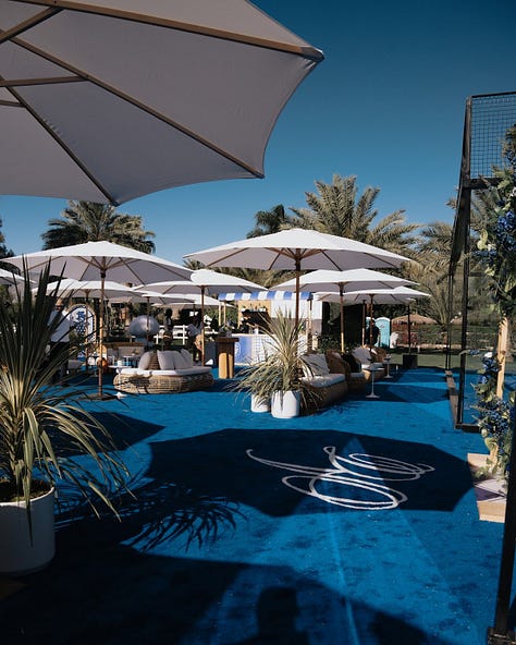 Behind the scenes at the Padel Up Coachella pop-up in Indio, CA