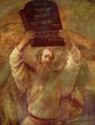 Moses with the Tablets of the Law - Rembrandt