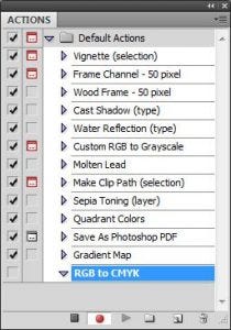 Recording actions to convert to CMYK in Photoshop Recording actions to convert to CMYK in Photoshop