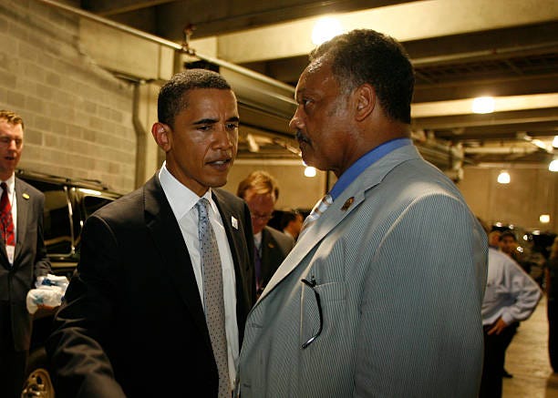 S Democratic Presidential Forum -- Pictured: Senator Barack Obama and Civil rights activist, Baptist minister and former Democratic presidential... S Democratic Presidential Forum -- Pictured: Senator Barack Obama and Civil rights activist, Baptist minister and former Democratic presidential...