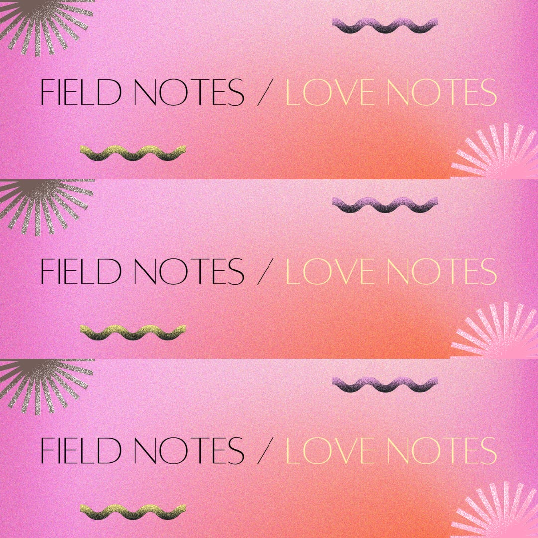 field notes / love notes
