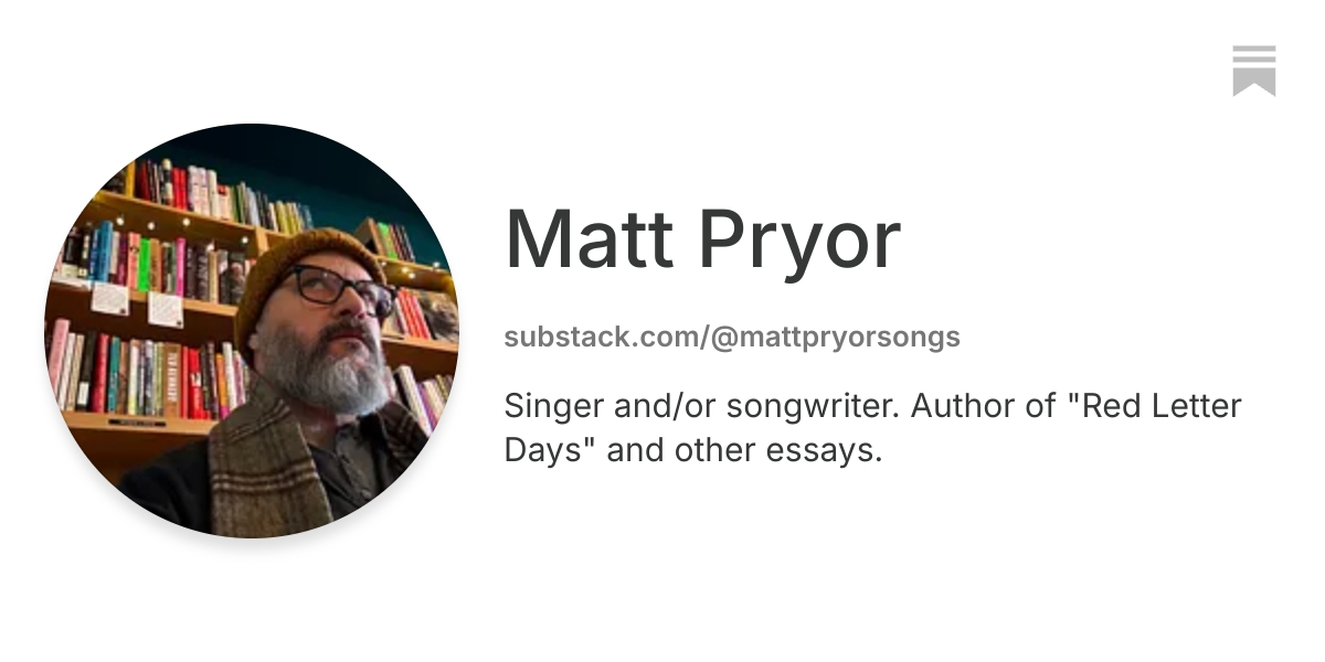Matt Pryor | Substack