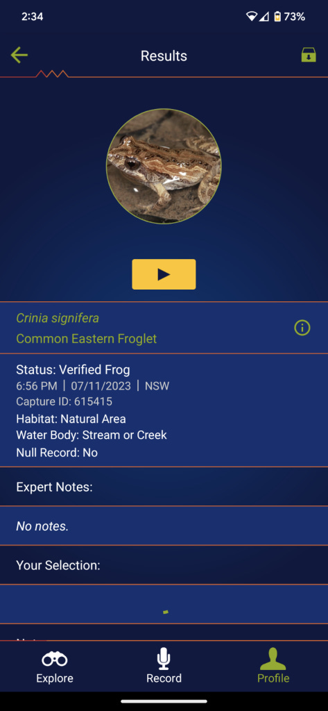 Frog ID screenshot Frog ID screenshot