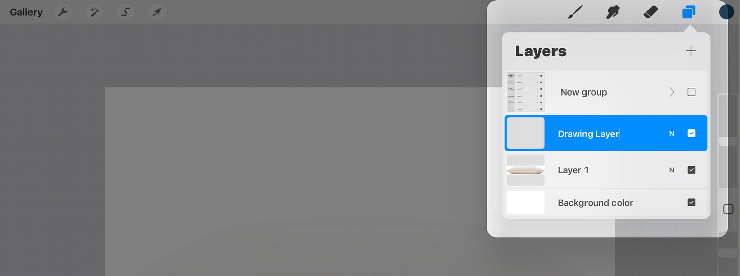 Add a new layer above your image