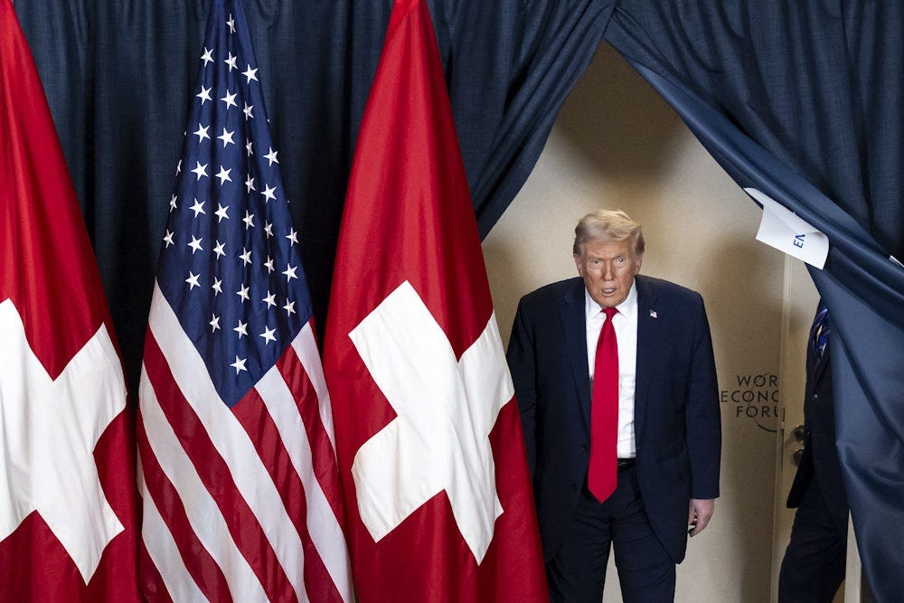 President Donald Trump arrives for a bilateral meeting with Switzerland’s President on the sidelines of the World Economic Forum annual meeting in Davos. President Donald Trump arrives for a bilateral meeting with Switzerland’s President on the sidelines of the World Economic Forum annual meeting in Davos.