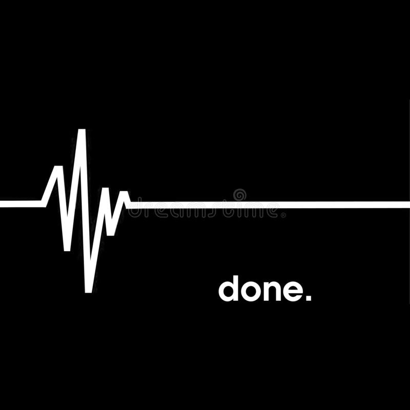 Flatline Heart Beat, EKG, Done Stock Illustration - Illustration of beat,  feeling: 142991685
