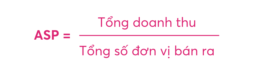 Công thức tính giá bán trung bình (Average Sales Price - ASP)