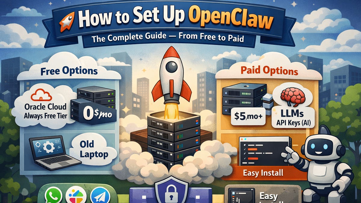 ⚙️ How to Set Up OpenClaw (The Complete Guide — From Free to Paid)
