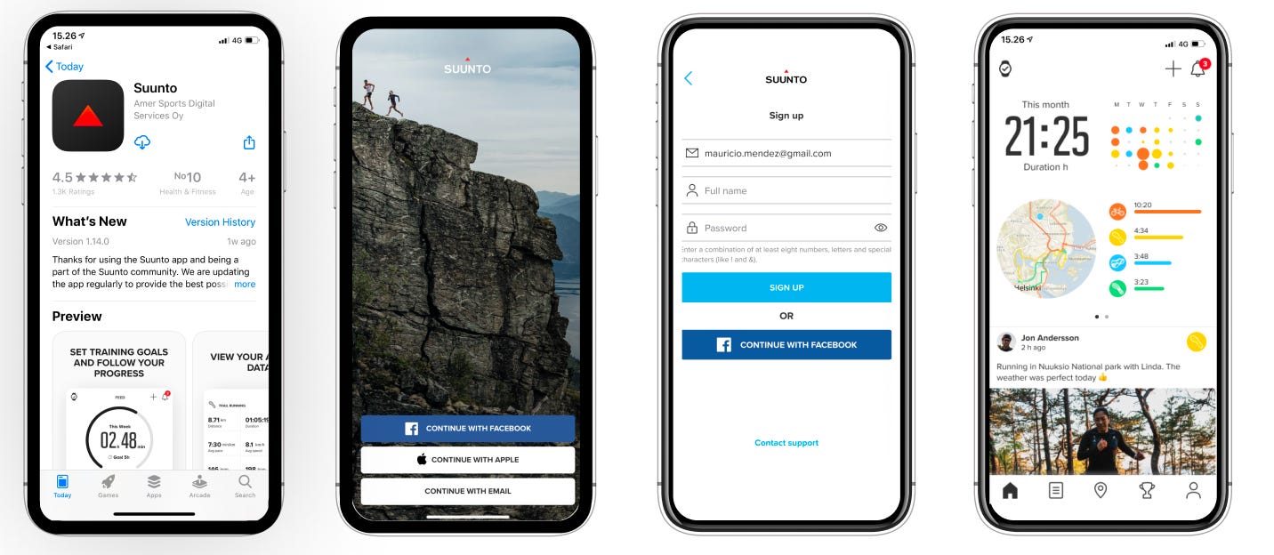 How do I get started with the Suunto app?