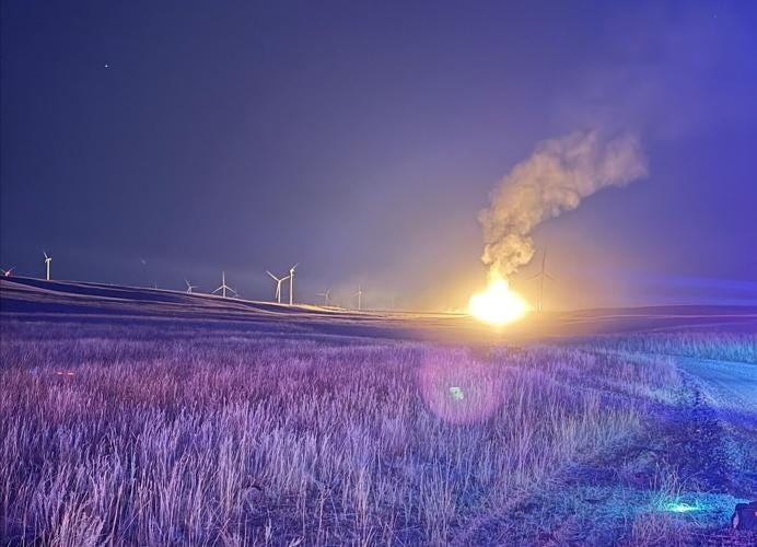 Pipeline fire