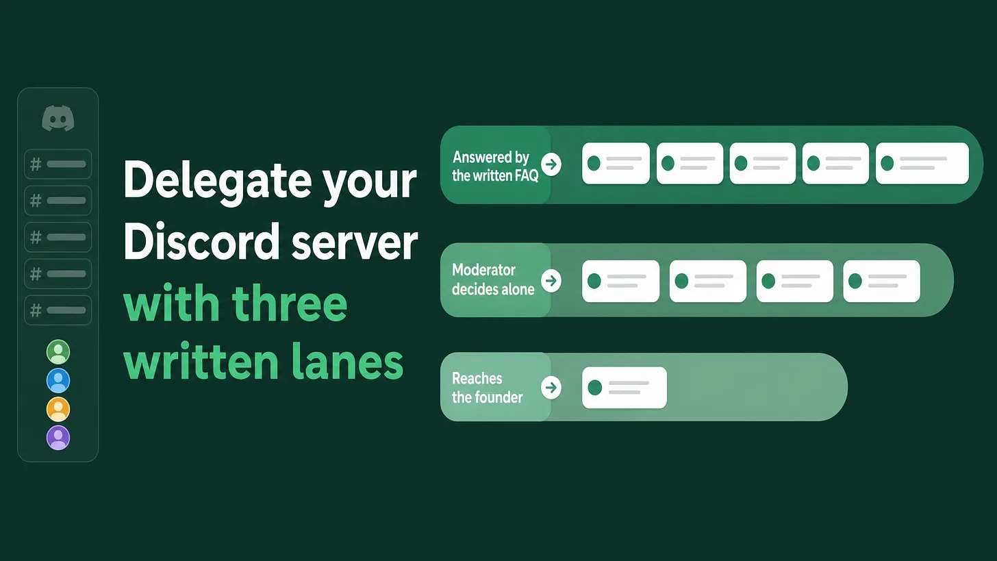 How to Delegate Discord Community Management Without Losing Control of the Room