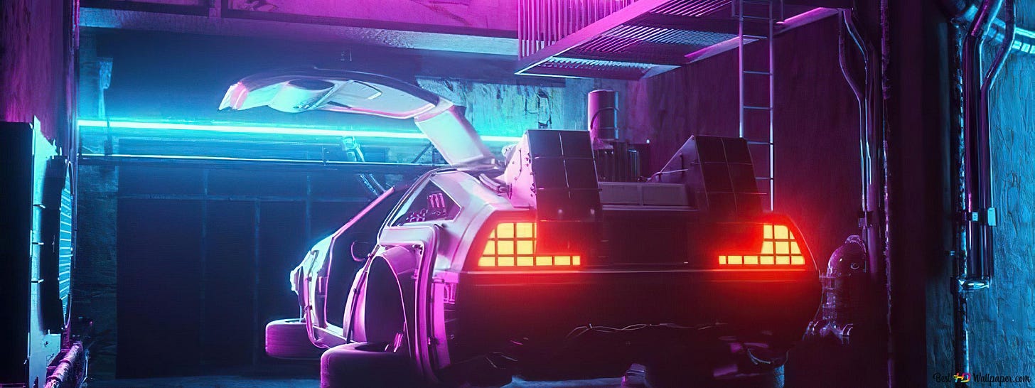 Future flying car 4K wallpaper download