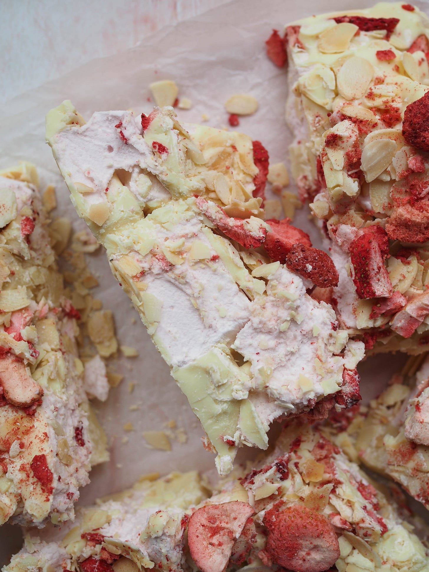 Strawberries and Cream Rocky Road