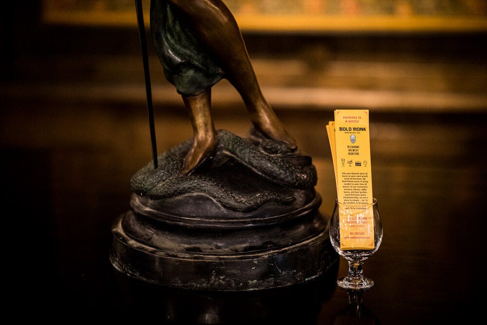 Detail of Patience at Bold Monk Brewing Co.