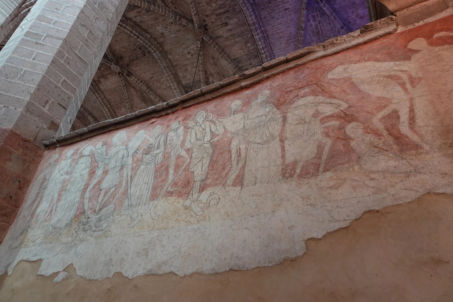   Danse Macabre  15th century fresco at La Chaise-Dieu, Auvergne, France 