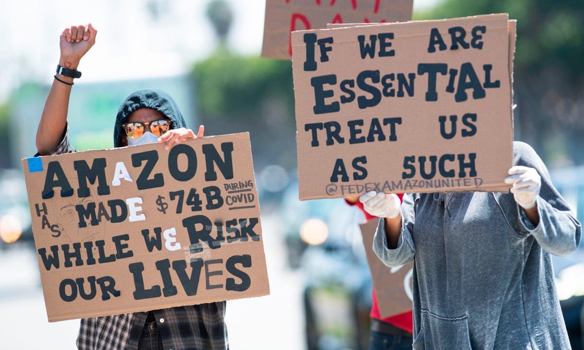 Amazon warehouse protest Amazon warehouse protest