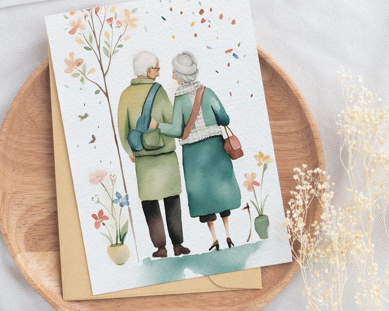 Anniversary Card Old Love image 1