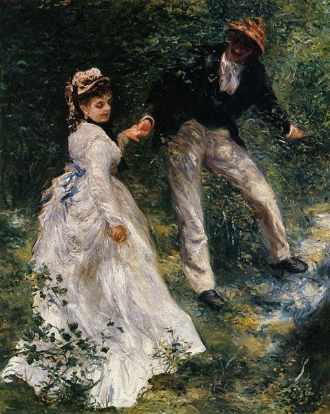 The Promenade, c.1876 - Pierre-Auguste Renoir - WikiArt.org