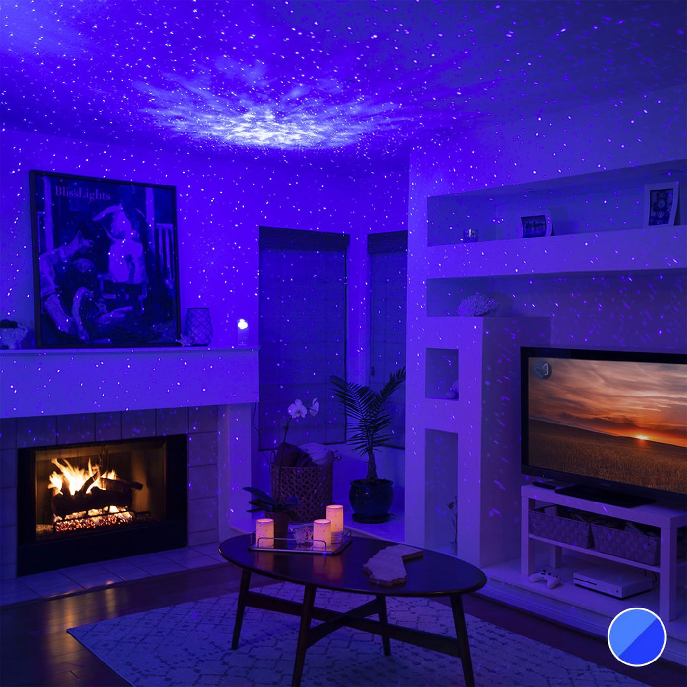 BlissLights SKY Lite laser galaxy projector - Blue stars