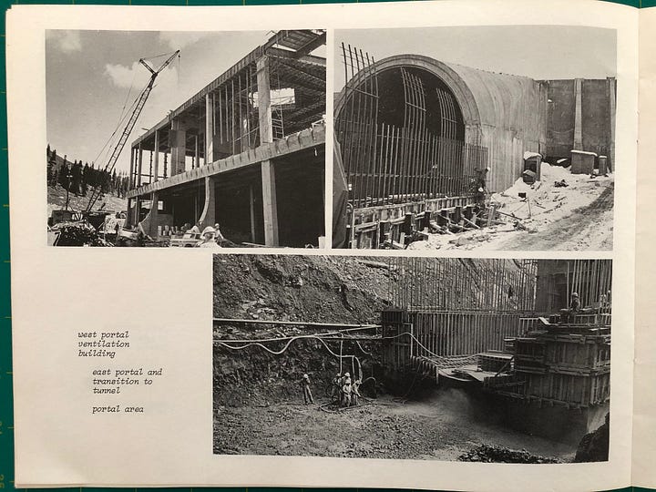 eisenhower tunnel construction photos