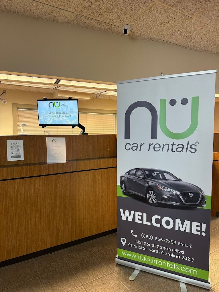 car rental place with no humans in it car rental place with no humans in it