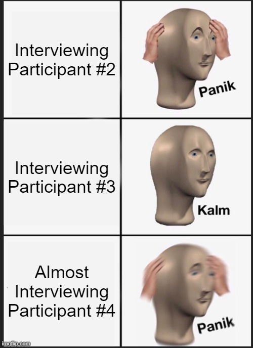 Meme of panik, kalm, panik, visually showing how I felt after recognizing patterns of scammers Meme of panik, kalm, panik, visually showing how I felt after recognizing patterns of scammers