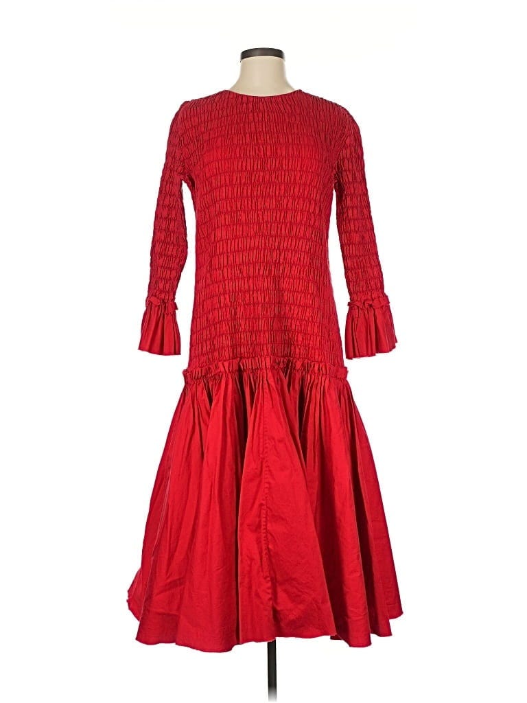 Khaite 100% Cotton Red Casual Dress Size M - photo 1
