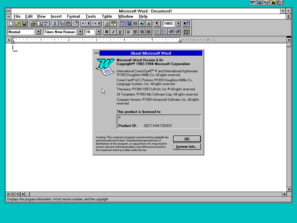 Word never changed until 07