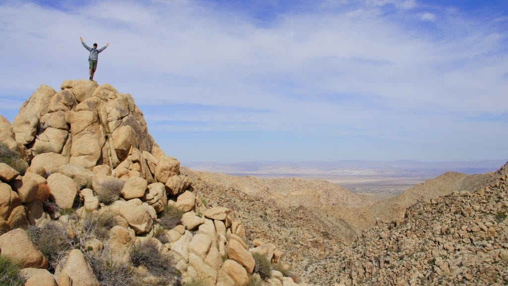 Five miles into the Boy Scout Trail looking north out of Joshua Tree. Five miles into the Boy Scout Trail looking north out of Joshua Tree.