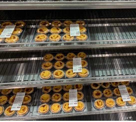 Tarts on display at costco
