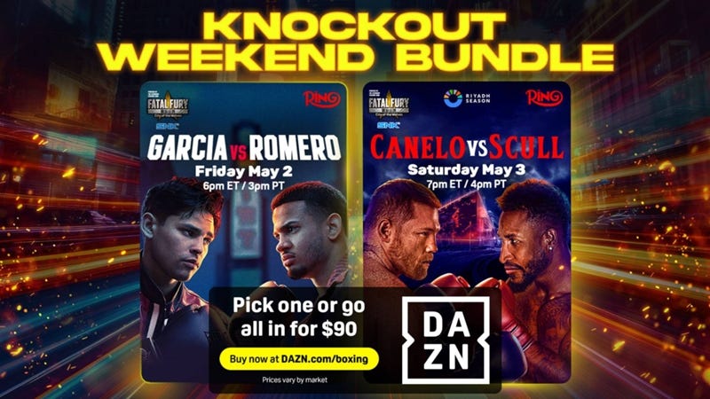 DAZN Knockout Weekend Bundle: How much does it cost? How to buy Ryan Garcia  and Canelo Alvarez fight bundle? | DAZN News US