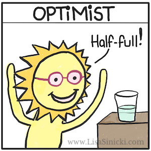 The Glass Is comic essay by Lisa Sinicki