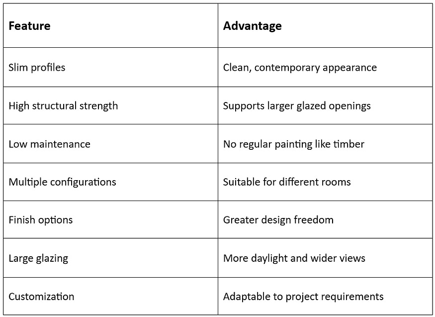 advantages of aluminium windows