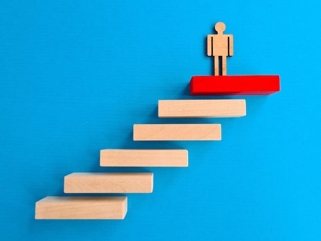 Premium Photo | Stickman climbing stairs made by wooden blocks with a money  bag at the top concept of financial