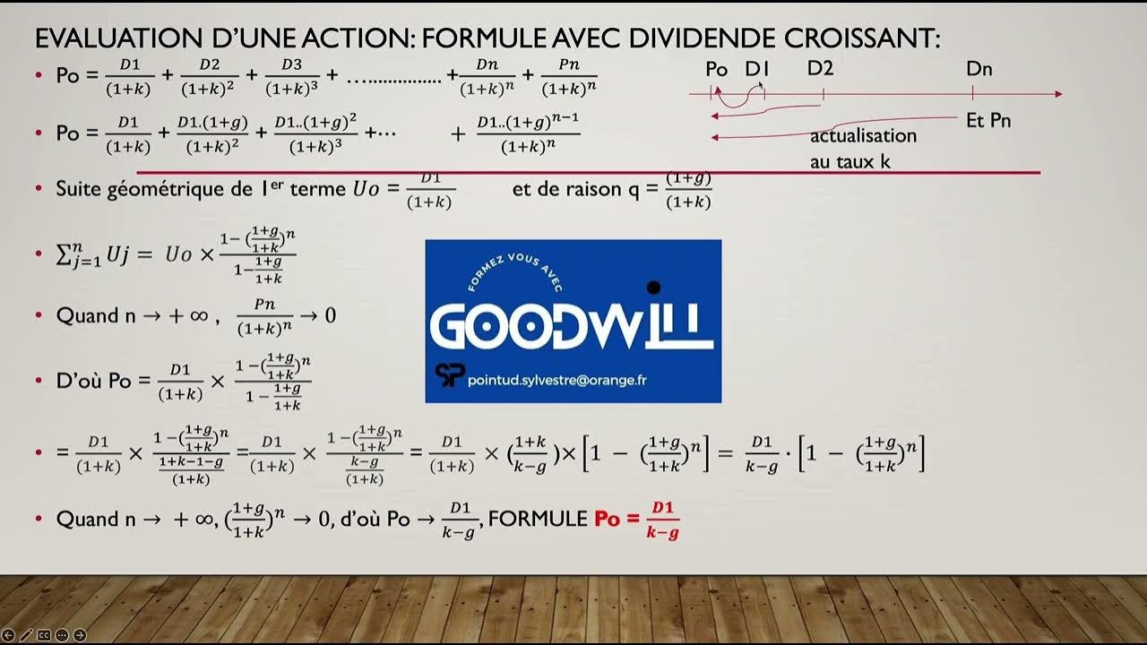CHAPITRE 2 MÉTHODE D'ACTUALISATION DES DIVIDENDES EVALUATION D'ENTREPRISE
